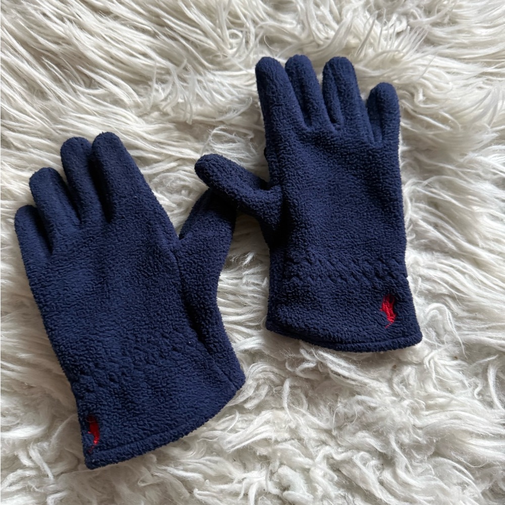 Polo Ralph Lauren Navy Fleece Little Kids Gloves OS